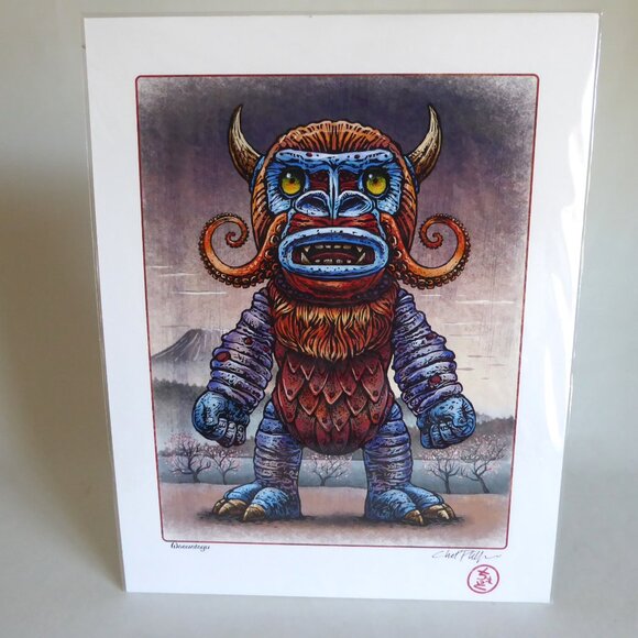 NEW 11 x 14 JAPAN LAND OF KAIJU WOEUNTOYU ART PRINT BY CHET PHILLIPS (SIGNED) - Picture 6 of 8